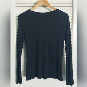 A New Day Black Long Sleeve Ribbed Tee M